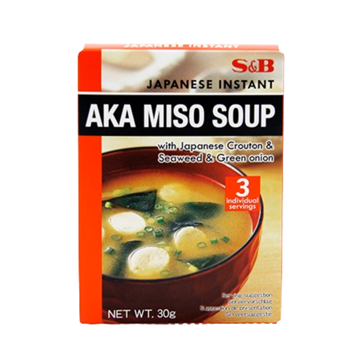 Sopa miso instantáneo Aka 30g S&B