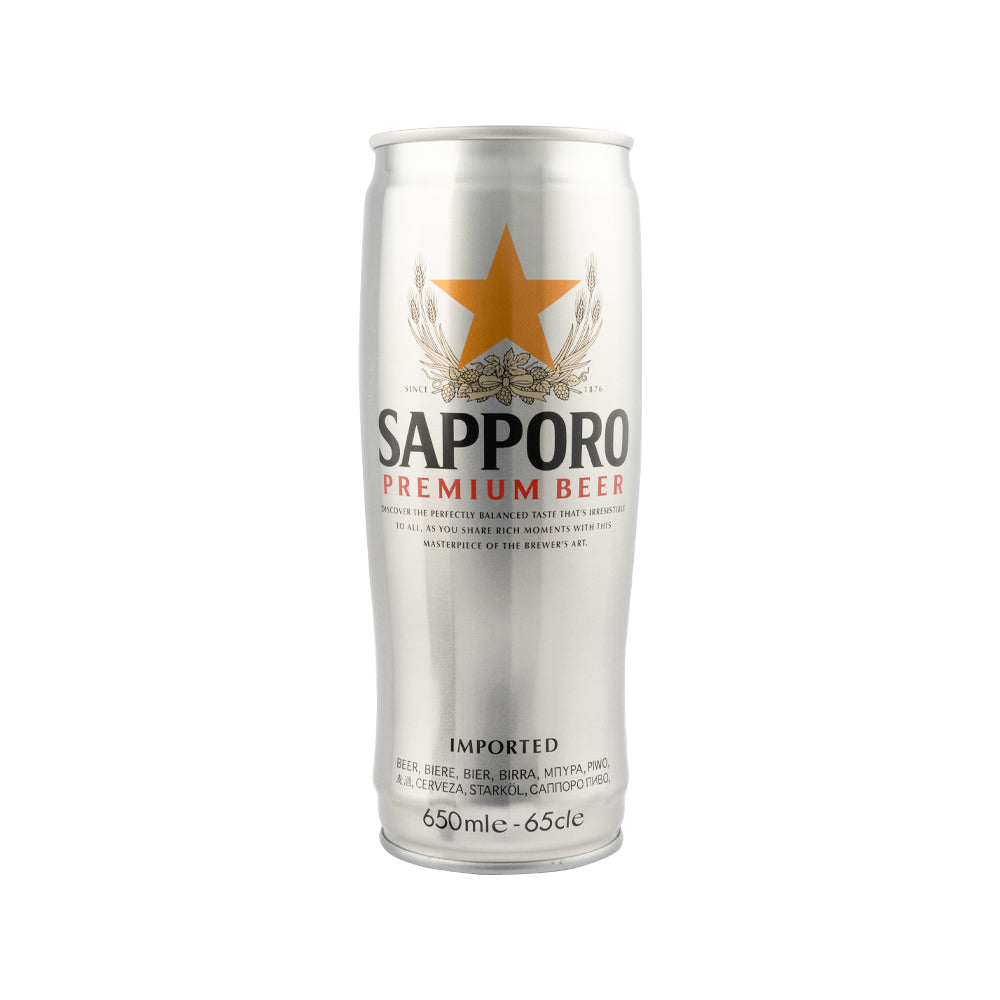 Cerveza sapporo premium 650ml 5 % vol lata